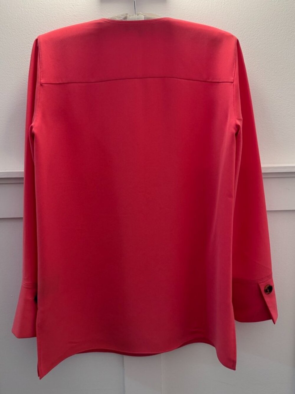 Lafayette 148 New 'York Hayley' XS Blouse – Coral/Pink, New w/o Tags - Picture 2 of 5